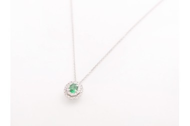Collar Moraglione con una esmeralda y diamantes