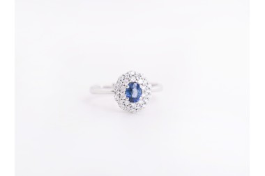 Anillo Moraglione con zafiros y diamantes