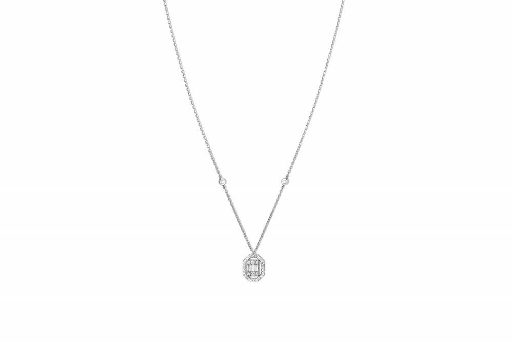 Collar Djula con diamantes en oro blanco