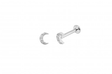 Piercing Djula media luna con diamantes