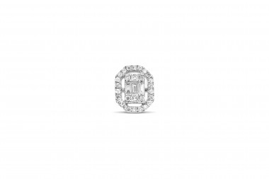 Aretes Djula rectangulares con diamantes