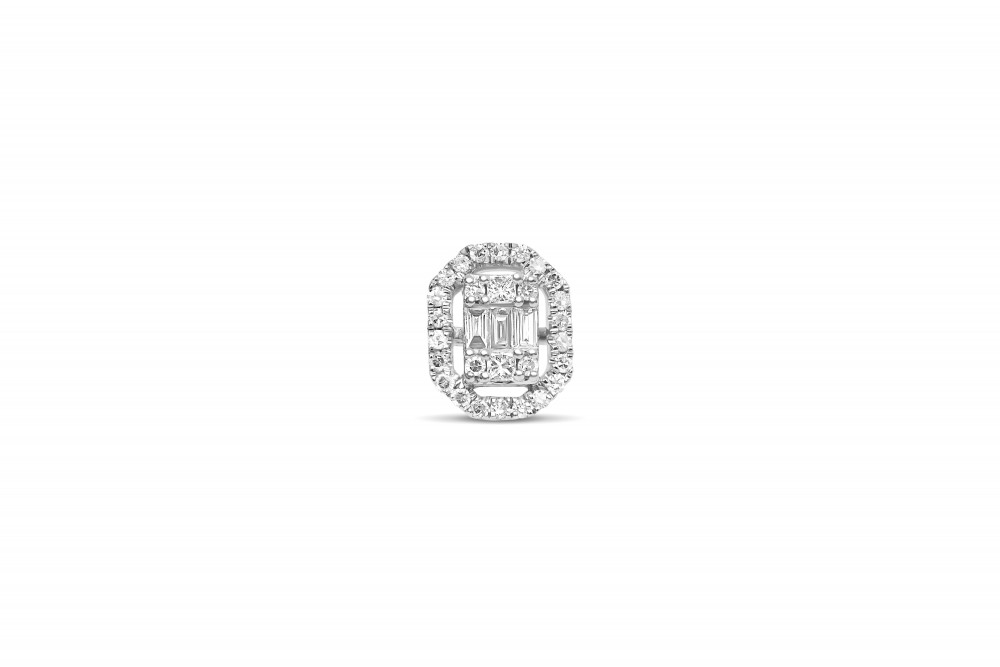 Aretes Djula rectangulares con diamantes