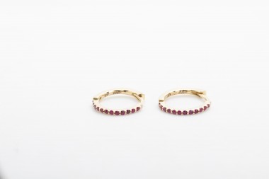 Argollas con rubís