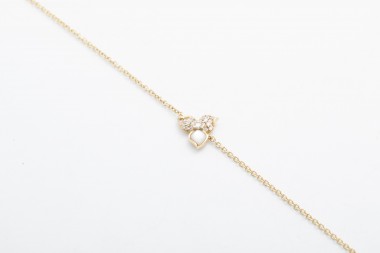 Pulsera flor con diamantes