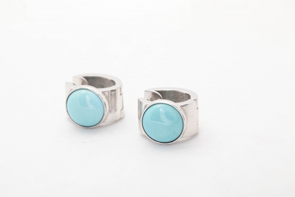 Aretes con turquesas