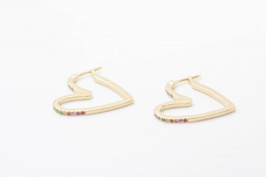 Aretes LOVE arcoiris