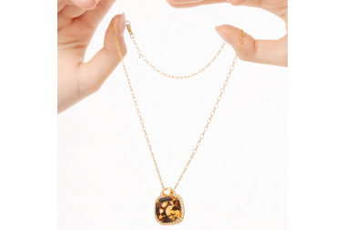 Collar de Moraglione en oro amarillo con Citrinos y diamantes