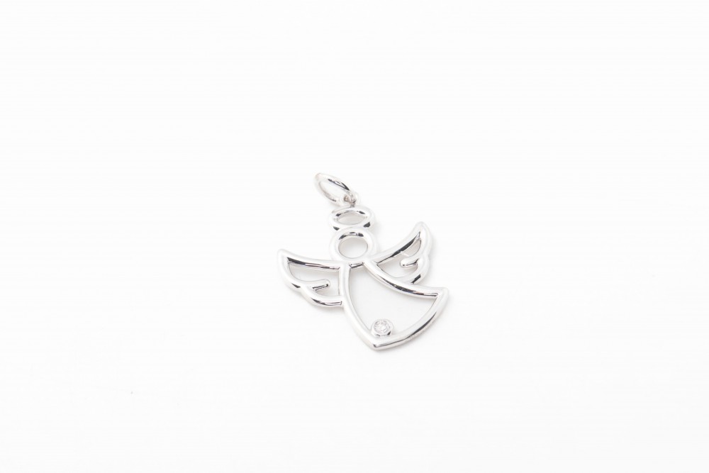 Dije ángel con diamante