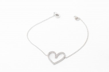 Pulsera LOVE en oro blanco