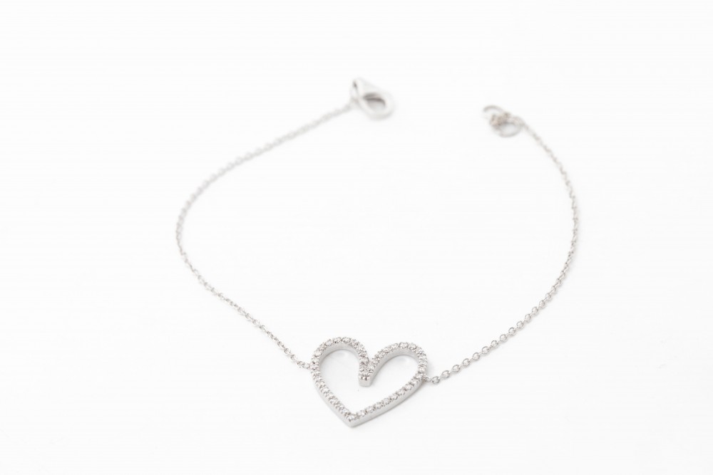Pulsera LOVE en oro blanco