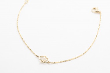 Pulsera mano turca con diamantes
