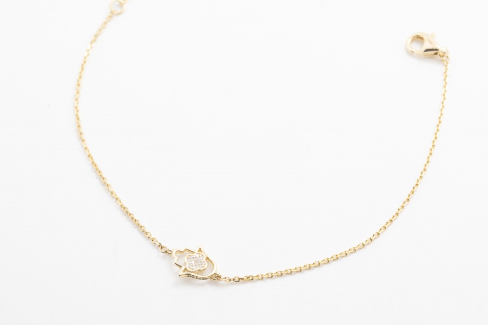 Pulsera mano turca con diamantes