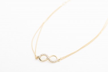 Pulsera infinito con diamantes