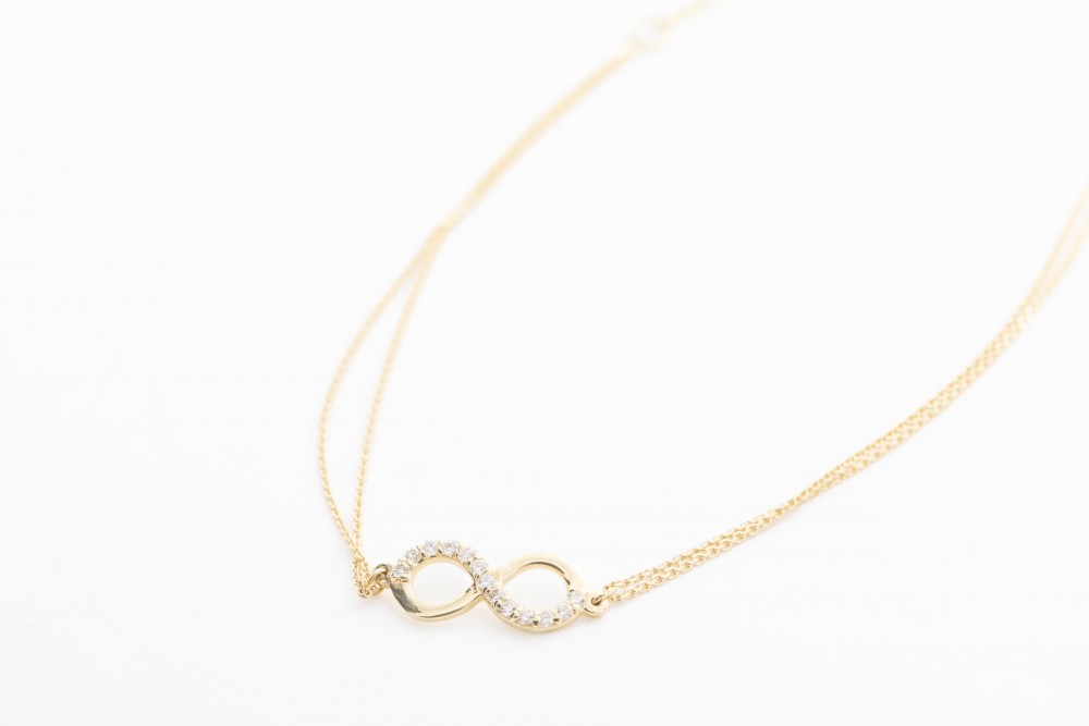 Pulsera infinito con diamantes