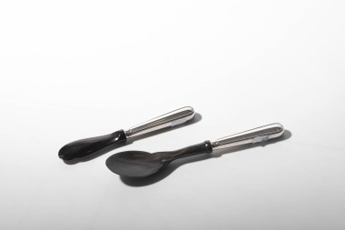 CUCHARA Y CUCHILLO PARA CAVIAR CUERNO CHRISTOFLE