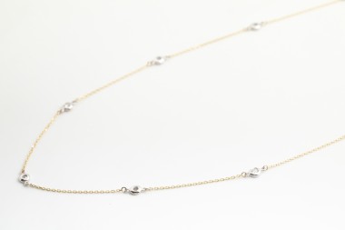 Collar con diamantes en oro blanco y amarillo
