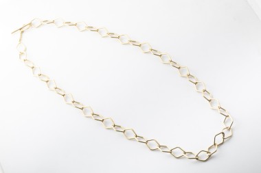Collar rombos en oro amarillo